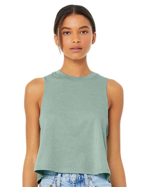 Load image into Gallery viewer, Women's Racerback Crop Tank — product photo 5