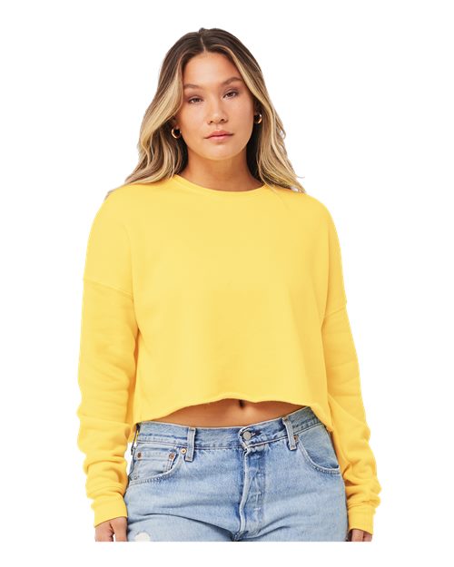 Load image into Gallery viewer, Women's Crop Fleece Crewneck Sweatshirt — product photo 7
