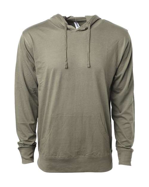 Load image into Gallery viewer, Unisex Lightweight Hooded Pullover T-Shirt - Olive