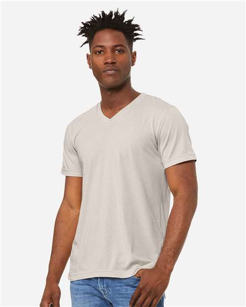 Load image into Gallery viewer, Unisex Heather CVC V-Neck Tee — product photo 8