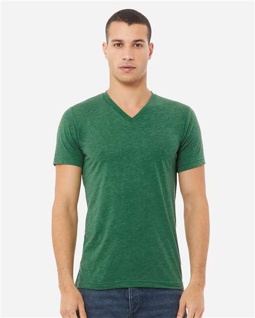 Load image into Gallery viewer, Unisex Heather CVC V-Neck Tee — product photo 9