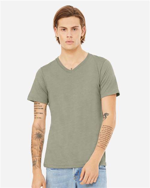 Load image into Gallery viewer, Unisex Heather CVC V-Neck Tee — product photo 15
