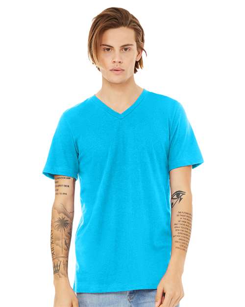 Load image into Gallery viewer, Unisex Heather CVC V-Neck Tee — product photo 17