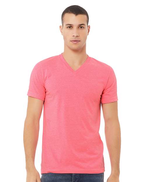 Load image into Gallery viewer, Unisex Heather CVC V-Neck Tee — product photo 19