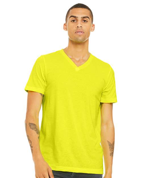Load image into Gallery viewer, Unisex Heather CVC V-Neck Tee — product photo 20
