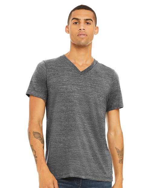 Load image into Gallery viewer, Unisex Textured Jersey V-Neck Tee — product photo 1