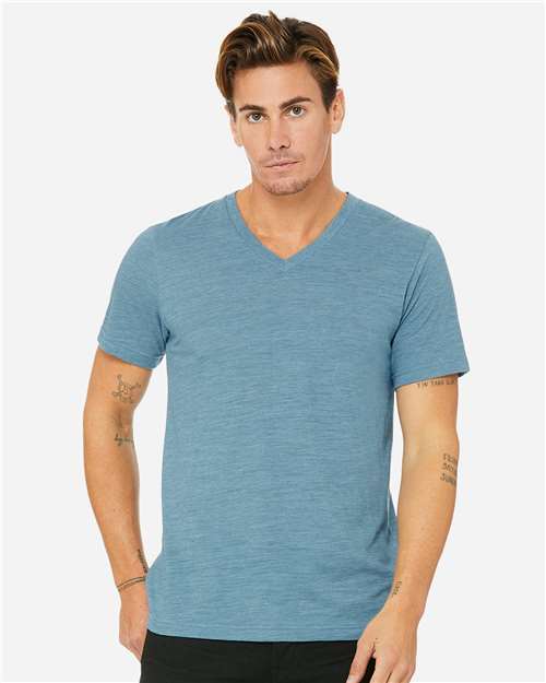 Load image into Gallery viewer, Unisex Textured Jersey V-Neck Tee — product photo 6