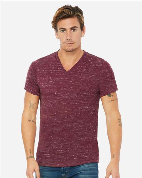 Load image into Gallery viewer, Unisex Textured Jersey V-Neck Tee — product photo 8