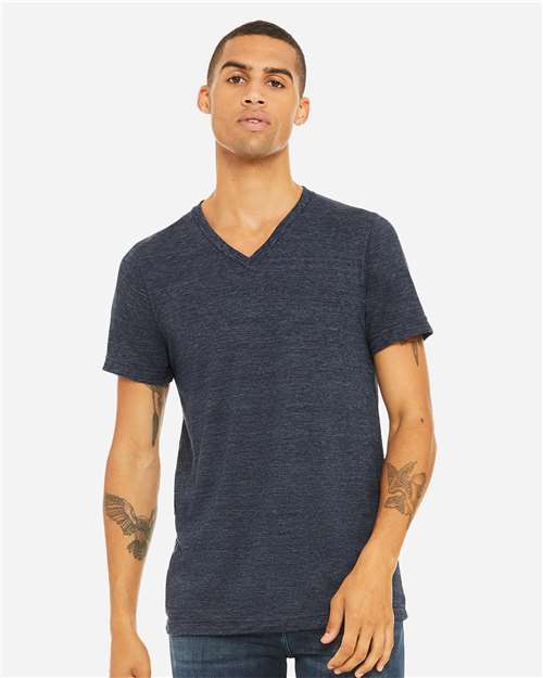 Load image into Gallery viewer, Unisex Textured Jersey V-Neck Tee — product photo 10