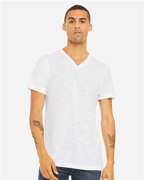 Load image into Gallery viewer, Unisex Textured Jersey V-Neck Tee — product photo 16