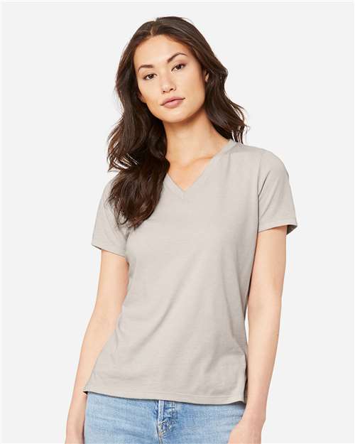 Load image into Gallery viewer, Women's Relaxed Heather CVC V-Neck Tee — product photo 4