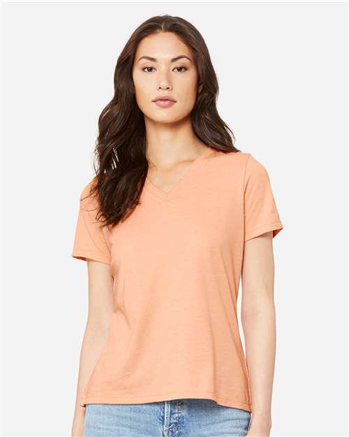 Load image into Gallery viewer, Women's Relaxed Heather CVC V-Neck Tee — product photo 8