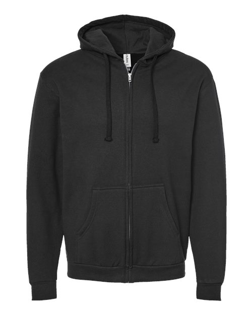Load image into Gallery viewer, Unisex Full-Zip Hooded Sweatshirt - Black