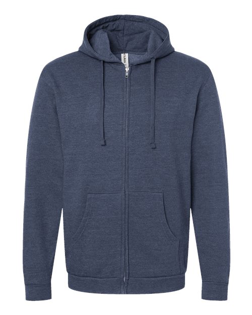Load image into Gallery viewer, Unisex Full-Zip Hooded Sweatshirt - Heather Denim
