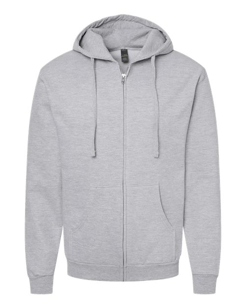 Load image into Gallery viewer, Unisex Full-Zip Hooded Sweatshirt - Heather Grey