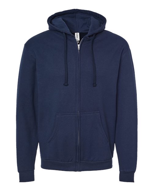 Load image into Gallery viewer, Unisex Full-Zip Hooded Sweatshirt - Navy