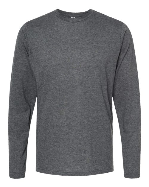Load image into Gallery viewer, Unisex Poly-Rich Long Sleeve T-Shirt - Heather Charcoal