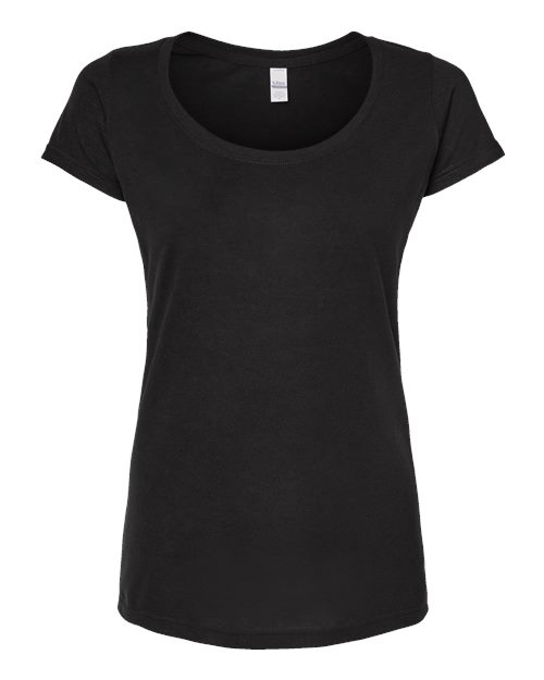 Load image into Gallery viewer, Women's Poly-Rich Scoop Neck T-Shirt - Black