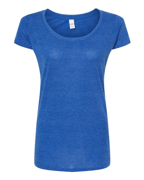 Load image into Gallery viewer, Women's Poly-Rich Scoop Neck T-Shirt - Heather Royal