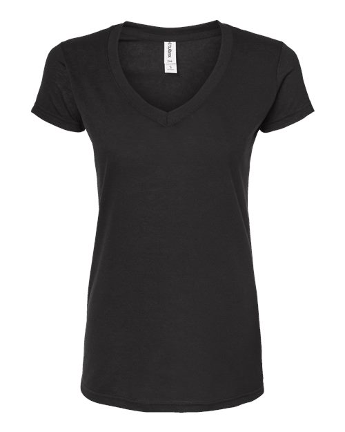 Load image into Gallery viewer, Women's Poly-Rich V-Neck T-Shirt - Black