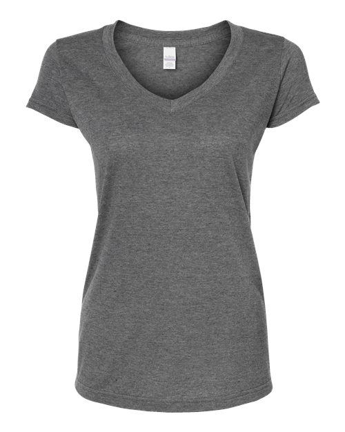 Load image into Gallery viewer, Women's Poly-Rich V-Neck T-Shirt - Heather Charcoal