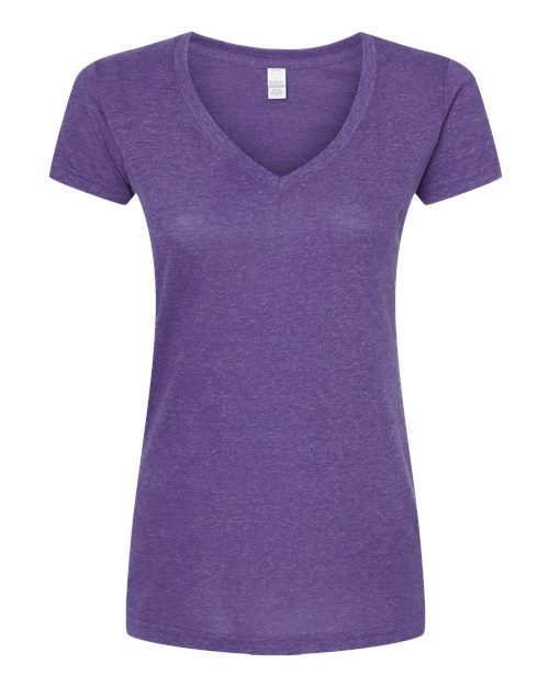 Load image into Gallery viewer, Women's Poly-Rich V-Neck T-Shirt - Heather Purple