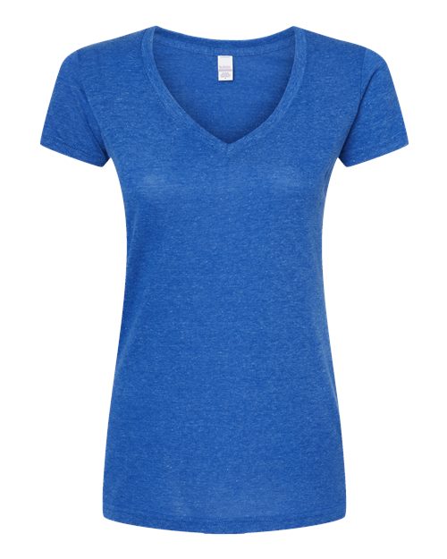 Load image into Gallery viewer, Women's Poly-Rich V-Neck T-Shirt - Heather Royal
