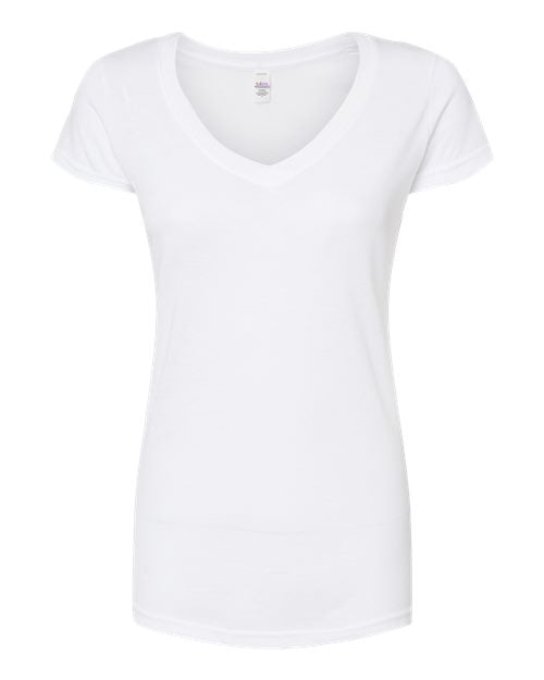 Load image into Gallery viewer, Women's Poly-Rich V-Neck T-Shirt - White