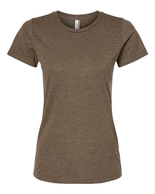 Load image into Gallery viewer, Women's Premium Cotton Blend T-Shirt - Brown Heather