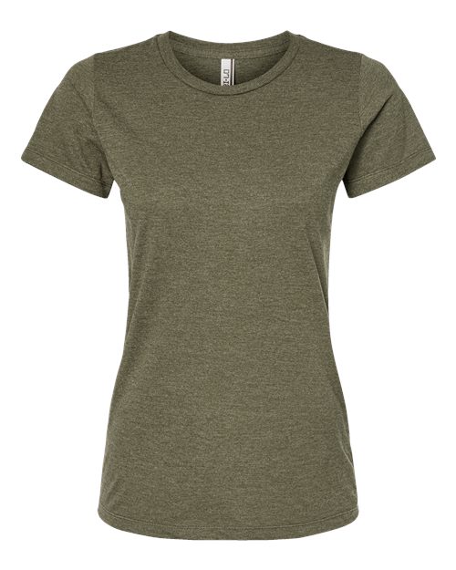 Load image into Gallery viewer, Women's Premium Cotton Blend T-Shirt - Olive Heather