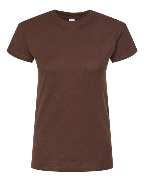 Load image into Gallery viewer, Women's Fine Jersey Slim Fit T-Shirt - Brown