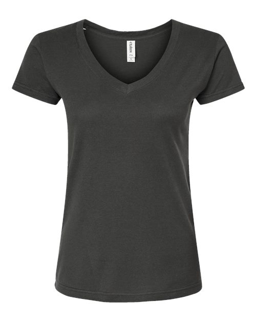 Load image into Gallery viewer, Women's Fine Jersey V-Neck T-Shirt - Charcoal