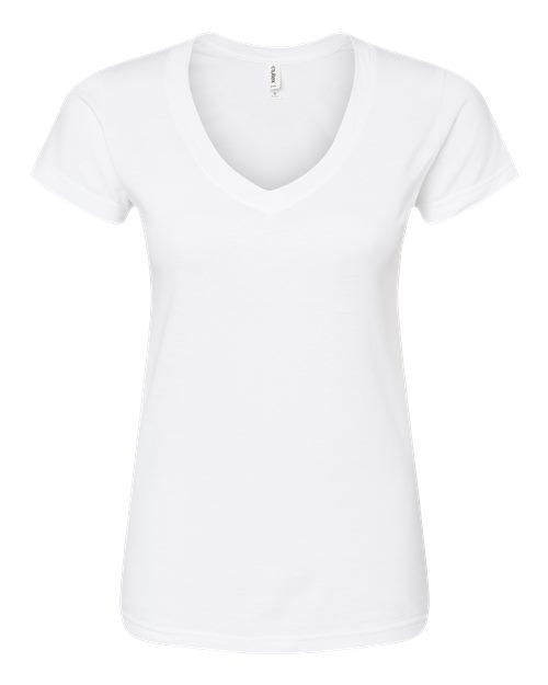 Load image into Gallery viewer, Women's Fine Jersey V-Neck T-Shirt - White