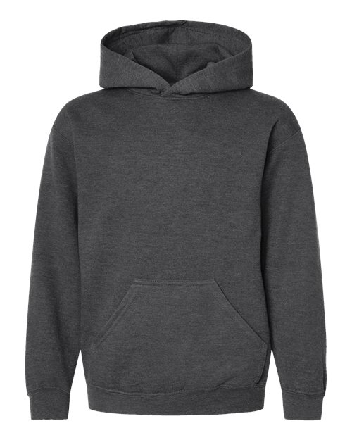 Load image into Gallery viewer, Youth Hooded Sweatshirt - Heather Charcoal