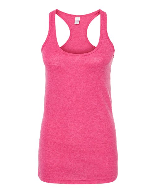 Load image into Gallery viewer, Women's Poly-Rich Racerback Tank Top - Heather Fuchsia