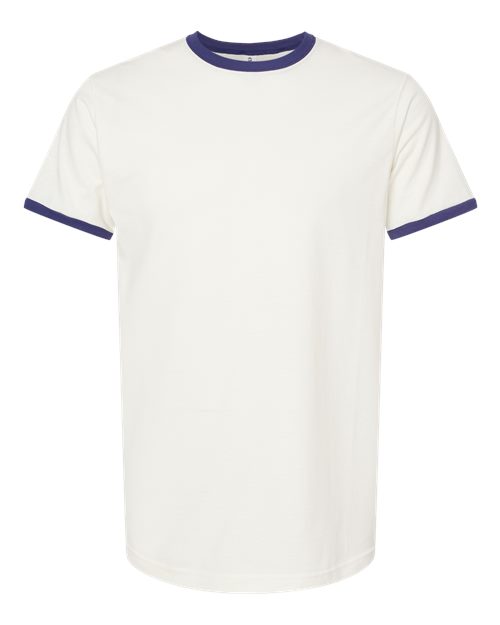 Load image into Gallery viewer, Unisex Fine Jersey Ringer T-Shirt - Vintage White/ Inked India