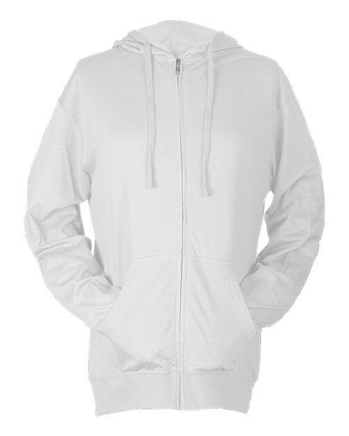 Load image into Gallery viewer, Unisex Beach Full-Zip Hooded Long Sleeve T-Shirt - White