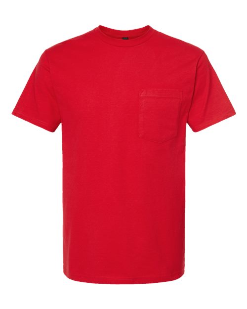 Load image into Gallery viewer, Unisex Heavyweight Jersey Pocket T-Shirt - Red