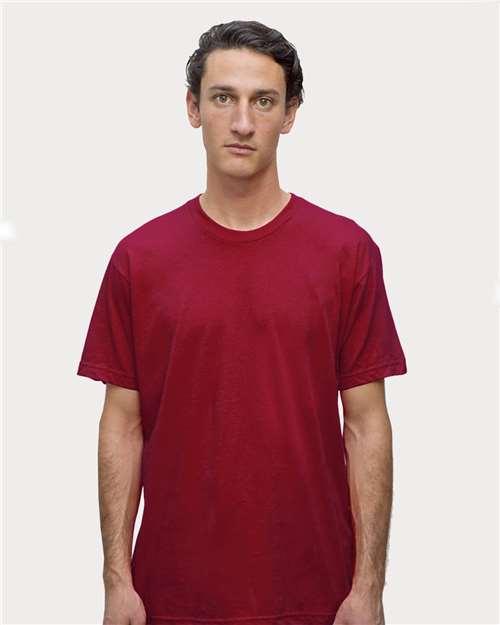 Load image into Gallery viewer, Los Angeles Apparel 20001 Unisex USA-Made Fine Jersey T-Shirt - Cranberry