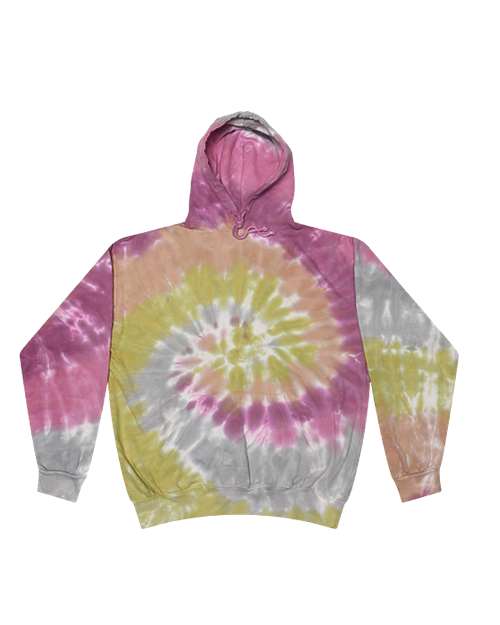 Load image into Gallery viewer, Colortone 8777 Unisex Tie-Dyed Hooded Sweatshirt - Desert Rose