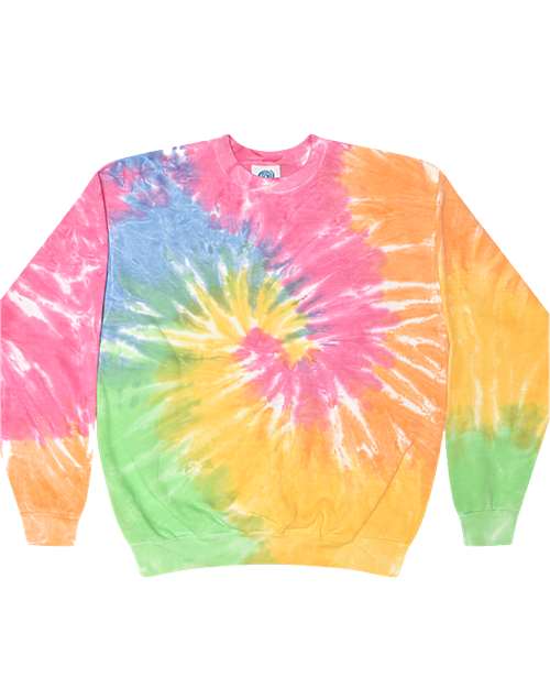 Load image into Gallery viewer, Colortone 8100 Unisex Tie-Dyed Fleece Crewneck Sweatshirt - Eternity