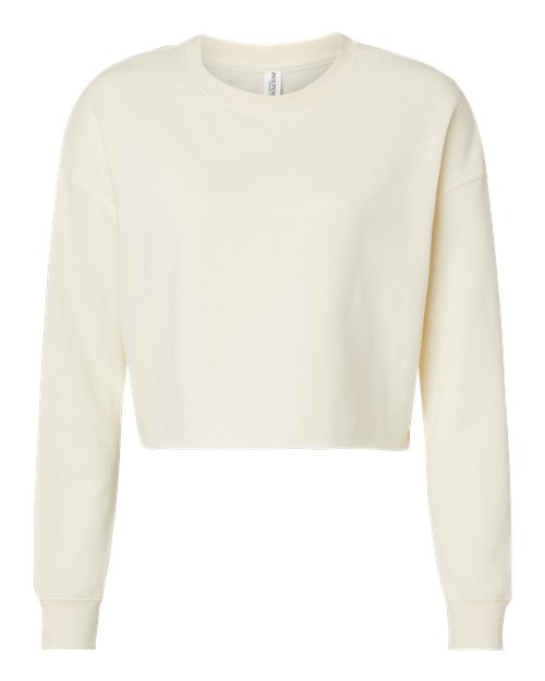 Load image into Gallery viewer, Women's Lightweight Crop Crewneck Sweatshirt - Bone