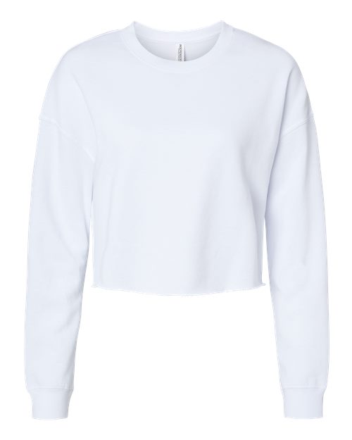 Load image into Gallery viewer, Women's Lightweight Crop Crewneck Sweatshirt - White