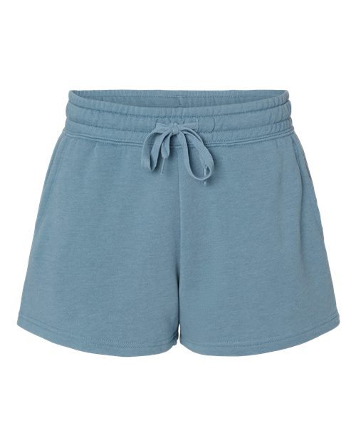 Load image into Gallery viewer, Independent Trading Co. PRM20SRT Women’s Lightweight California Wave Wash Fleece Shorts - Misty Blue