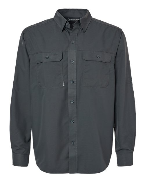 Load image into Gallery viewer, DRI DUCK 4441 Men's Crossroad Woven Shirt - Charcoal