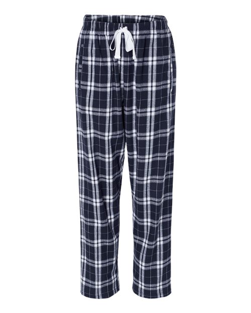 Load image into Gallery viewer, Boxercraft BW6620 Women's Haley Flannel Pants - Navy/ Silver Plaid