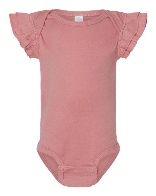 Load image into Gallery viewer, Infant Flutter Sleeve Baby Rib Bodysuit - Mauvelous