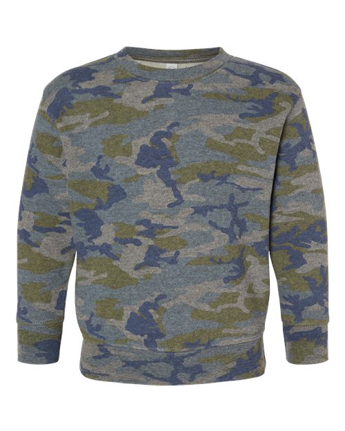 Load image into Gallery viewer, Toddler Fleece Crewneck Sweatshirt - Vintage Camo
