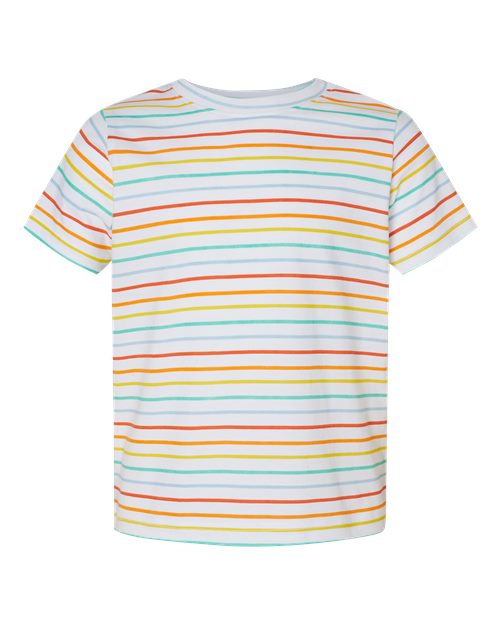 Load image into Gallery viewer, Toddler Fine Jersey Tee - Rainbow Stripe