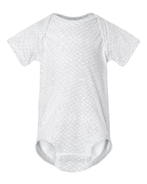 Load image into Gallery viewer, Infant Fine Jersey Bodysuit - White Reptile